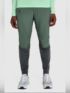 Mens On Running Pants, green Gray, size Large